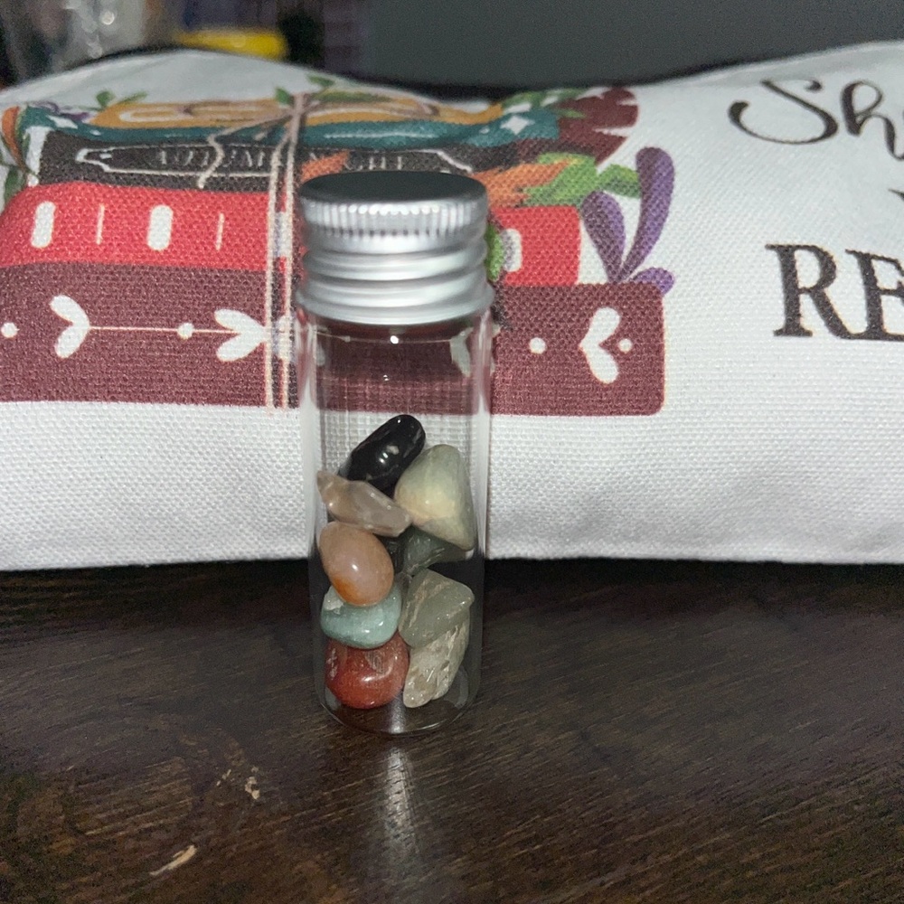 Cute Glass Bottle Of Crystals